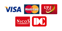 VISA、master、UFJカード、ニコスカード、DCカード