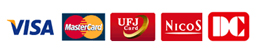 VISA、master、UFJカード、ニコスカード、DCカード